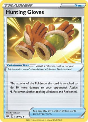 Hunting Gloves 142/172 - SWSH09 Brilliant Stars Reverse Holofoil - Poke-Collect