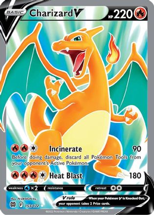 Charizard V (Full Art) 153/172 - SWSH09 Brilliant Stars Holofoil - Poke-Collect