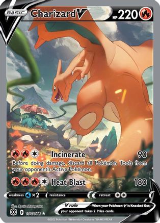 Charizard V (Alternate Full Art) 154/172 - SWSH09 Brilliant Stars Holofoil - Poke-Collect
