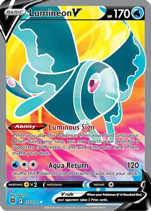 Lumineon V (Full Art) 155/172 - SWSH09 Brilliant Stars Holofoil