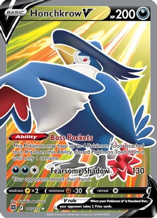 Honchkrow V (Full Art) 161/172 - SWSH09 Brilliant Stars Holofoil - Poke-Collect
