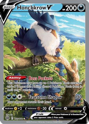 Honchkrow V 162/172 - Brilliant Stars Holofoil - Poke-Collect