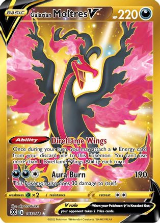 Galarian Moltres V 183/172 - Brilliant Stars Holofoil - Poke-Collect