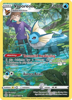 Vaporeon TG02/30 - Brilliant Stars Trainer Gallery Holofoil - Poke-Collect