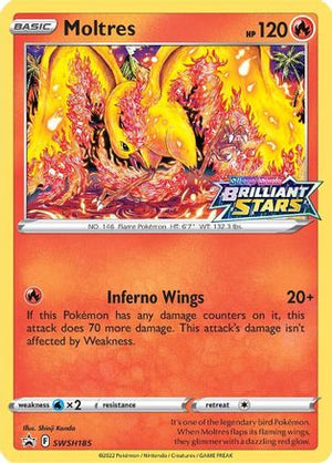Moltres SWSH185/307 - SWSH Black Star Promos Holofoil - Poke-Collect