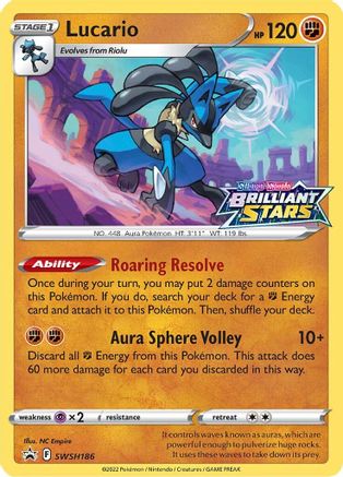 Lucario - SWSH186 SWSH186/307 - SWSH Sword & Shield Promo Cards Holofoil
