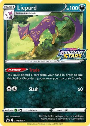 Liepard SWSH187/307 - SWSH Black Star Promos Holofoil - Poke-Collect