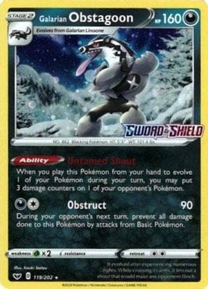 Galarian Obstagoon - 119/202 (Cosmos Holo) 119 - Miscellaneous Cards & Products Holofoil - Poke-Collect
