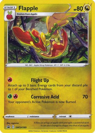Flapple SWSH189/307 - SWSH Black Star Promos Holofoil - Poke-Collect