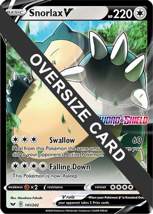 Snorlax V - 141/202 141 - Jumbo Cards Holofoil - Poke-Collect