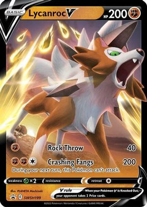 Lycanroc V SWSH199/307 - SWSH Black Star Promos Holofoil - Poke-Collect