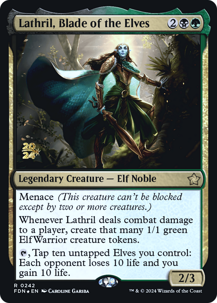 Lathril, Blade of the Elves (PRE-242) - Foundations Promos Foil