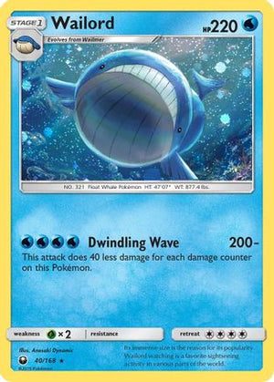 Wailord - 40/168 (Cosmos Holo) 40 - Blister Exclusives Holofoil - Poke-Collect