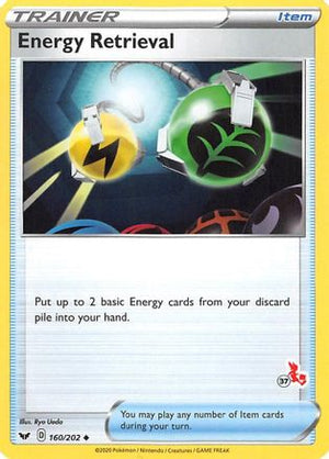 Energy Retrieval - 160/202 (#37 Cinderace Stamped) 160 - Battle Academy 2022 - Poke-Collect
