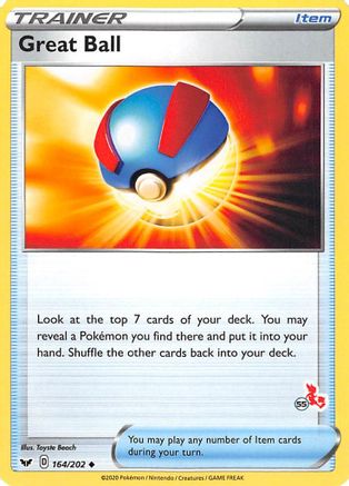 Great Ball - 164/202 (#55 Cinderace Stamped) 164 - Battle Academy 2022 - Poke-Collect