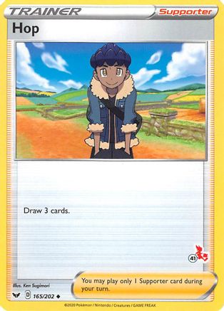 Hop - 165/202 (#41 Cinderace Stamped) 165 - Battle Academy 2022 - Poke-Collect