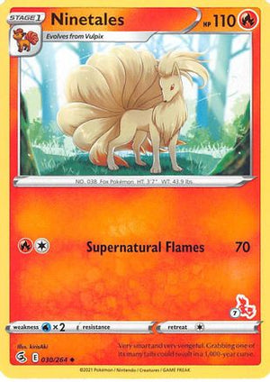 Ninetales - 030/264 (#7 Cinderace Stamped) 30 - Battle Academy 2022 - Poke-Collect