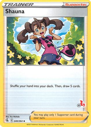 Shauna - 240/264 (#21 Cinderace Stamped) 240 - Battle Academy 2022 - Poke-Collect