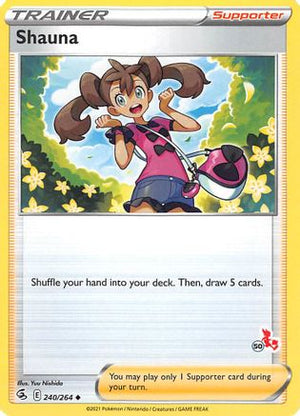 Shauna - 240/264 (#50 Cinderace Stamped) 240 - Battle Academy 2022 - Poke-Collect
