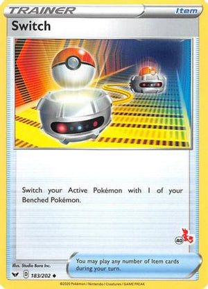 Switch - 183/202 (#40 Cinderace Stamped) 183 - Battle Academy 2022 - Poke-Collect
