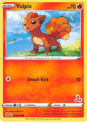 Vulpix - 029/264 (#18 Cinderace Stamped) 29 - Battle Academy 2022