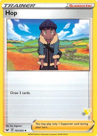 Hop - 165/202 (#13 Pikachu Stamped) 165 - Battle Academy 2022 - Poke-Collect