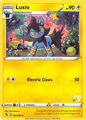 Luxio - 092/264 (#37 Pikachu Stamped) 92 - Battle Academy 2022 - Poke-Collect