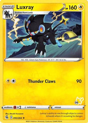 Luxray - 093/264 (#28 Pikachu Stamped) 93 - Battle Academy 2022 - Poke-Collect