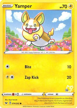 Yamper - 074/202 (#58 Pikachu Stamped) 74 - Battle Academy 2022 - Poke-Collect