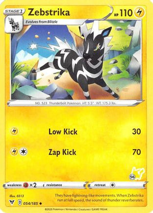 Zebstrika - 054/185 (#56 Pikachu Stamped) 54 - Battle Academy 2022 - Poke-Collect
