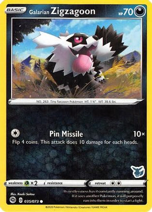Galarian Zigzagoon - 035/073 (Eevee Stamped) 35 - Battle Academy 2022 - Poke-Collect