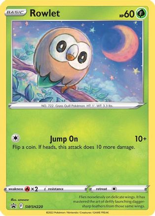 Rowlet - SWSH220 SWSH220/307 - SWSH Sword & Shield Promo Cards Holofoil