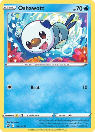 Oshawott - SWSH222 SWSH222/307 - SWSH Sword & Shield Promo Cards Holofoil