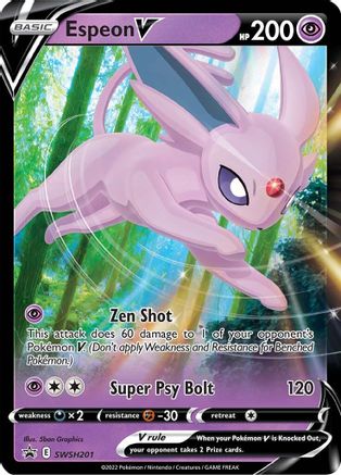 Espeon V SWSH201/307 - SWSH Black Star Promos Holofoil