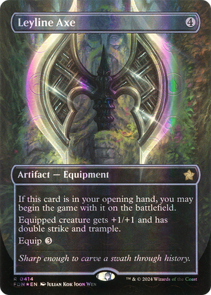 Leyline Axe (FDN-414) - Foundations (Borderless) Foil