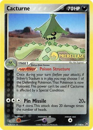 Cacturne - 27/108 (Prerelease) 27 - Miscellaneous Cards & Products - Poke-Collect