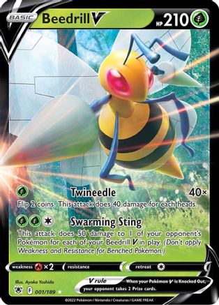 Beedrill V 1/189 - SWSH10 Astral Radiance Holofoil - Poke-Collect