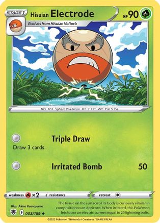 Hisuian Electrode 3/189 - SWSH10 Astral Radiance - Poke-Collect