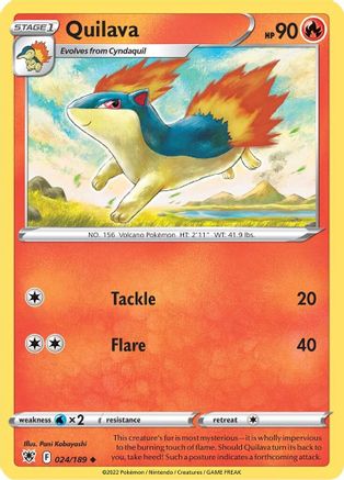 Quilava 24/189 - SWSH10 Astral Radiance Reverse Holofoil - Poke-Collect