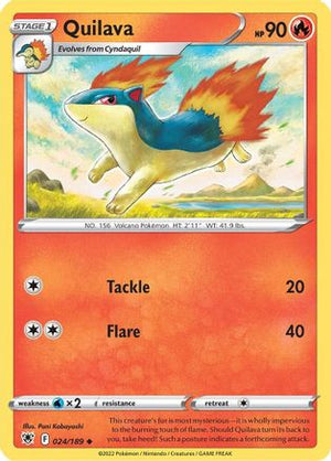 Quilava 24/189 - SWSH10 Astral Radiance Reverse Holofoil - Poke-Collect