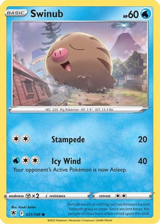 Swinub 31/189 - Astral Radiance Reverse Holofoil - Poke-Collect