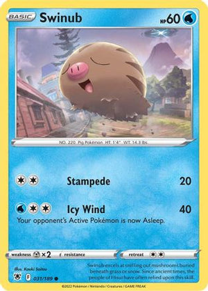 Swinub 31/189 - Astral Radiance Reverse Holofoil - Poke-Collect