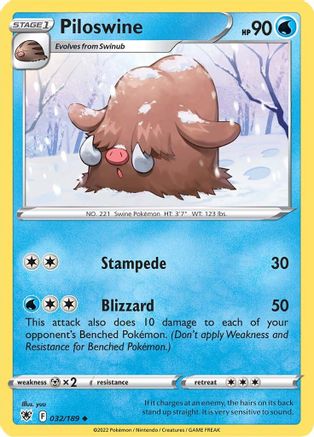 Piloswine 32/189 - SWSH10 Astral Radiance Reverse Holofoil - Poke-Collect
