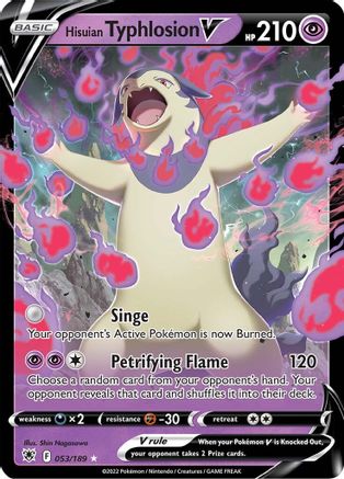 Hisuian Typhlosion V 53/189 - SWSH10 Astral Radiance Holofoil - Poke-Collect