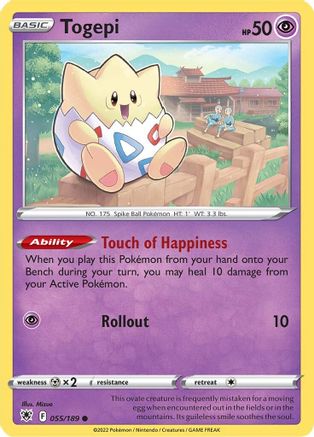 Togepi 55/189 - Astral Radiance Reverse Holofoil - Poke-Collect