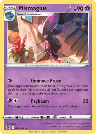 Mismagius 59/189 - SWSH10 Astral Radiance - Poke-Collect