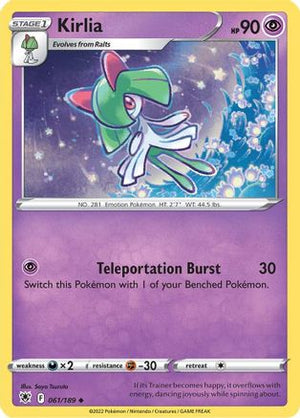 Kirlia 61/189 - SWSH10 Astral Radiance Reverse Holofoil - Poke-Collect