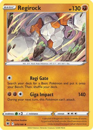 Regirock 75/189 - SWSH10 Astral Radiance - Poke-Collect