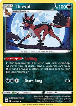 Thievul 104/189 - Astral Radiance Reverse Holofoil - Poke-Collect