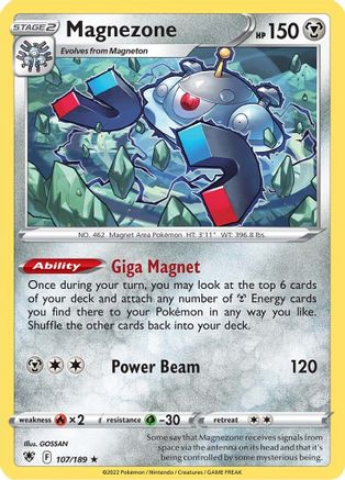 Magnezone 107/189 - SWSH10 Astral Radiance Reverse Holofoil - Poke-Collect